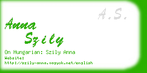 anna szily business card